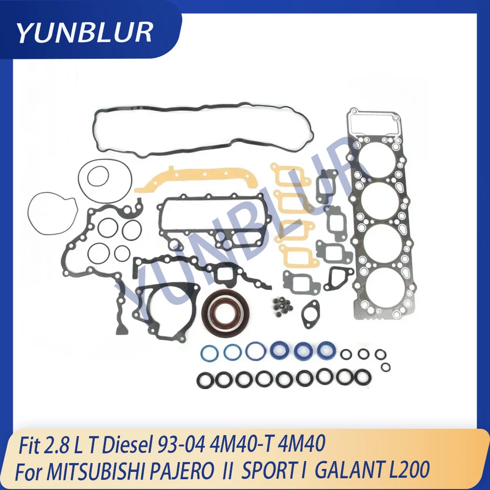 

Engine Parts Full Gasket Seal Set Kit Fit 2.8 L T Diesel 93-04 4M40-T 4M40 For MITSUBISHI PAJERO Ⅱ SPORT I GALANT L200
