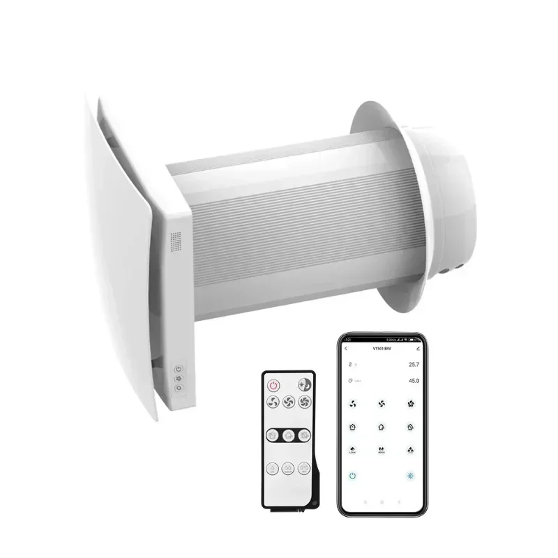 

VT501 Single Room Wall Mounted Heat Recovery Ventilation System Wifi Control Hot sales