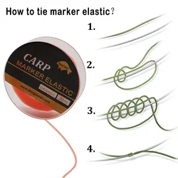 20m Carp Fishing Marker Elastic Line Colors Orange And Green Carp Hair Rig Making Accessories Carp Line Distance Reel Marker