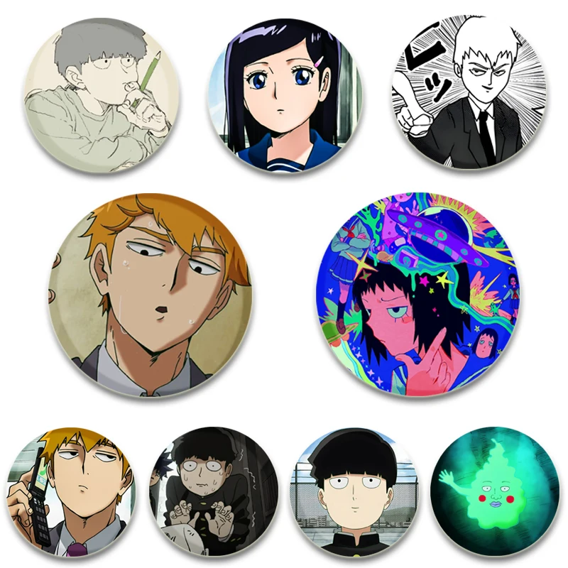 

Значок из жести Arataka Reigen/Shigeo Kageyama/Ekubo/Ritsu Kageyama