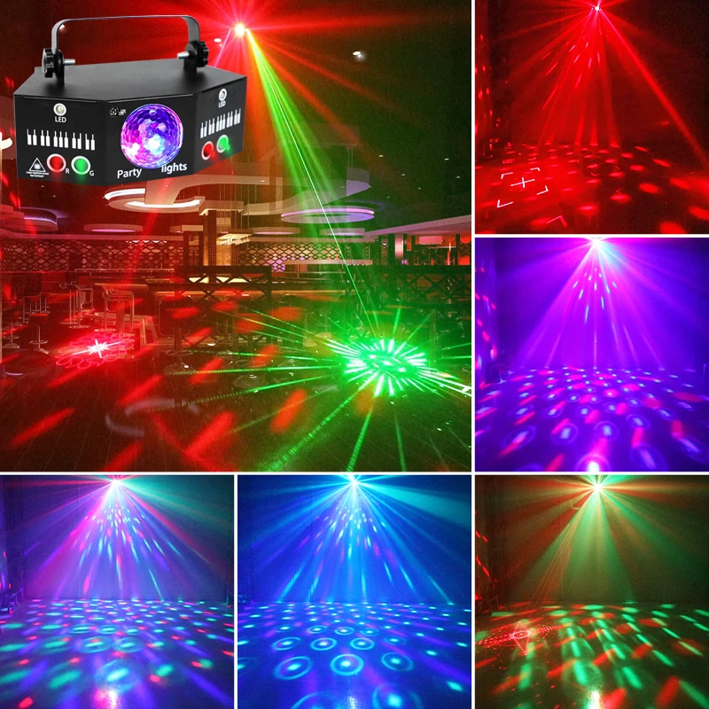 핫 세일 LED 레이저 효과 무대 조명 RGB 디스코 볼 파티 조명 레이저 램프 야외 나이트 클럽 DMX 컨트롤 PC