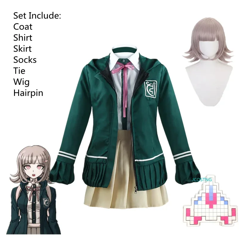 

High School Students Uniform Anime Danganronpa Nanami ChiaKi Cosplay Costume Long-sleeved Jacket Short Skirt Loli Skirt