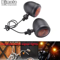 2PCS Motorcycle Turn Signals indicator Light retro Bullet Flashers LED blubs lamp For Harley/Honda Suzuki Yamaha Kawasaki ATV