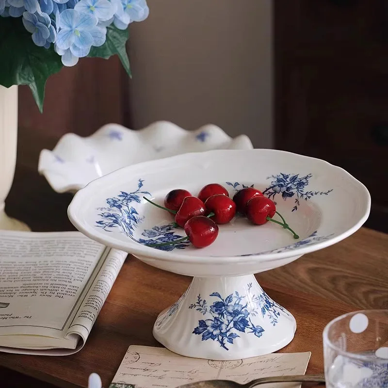 

Stylish Large Pedestal Fruit Bowl for Kitchen and Home Decor Elegant Compote Ceramic Fruit Stand