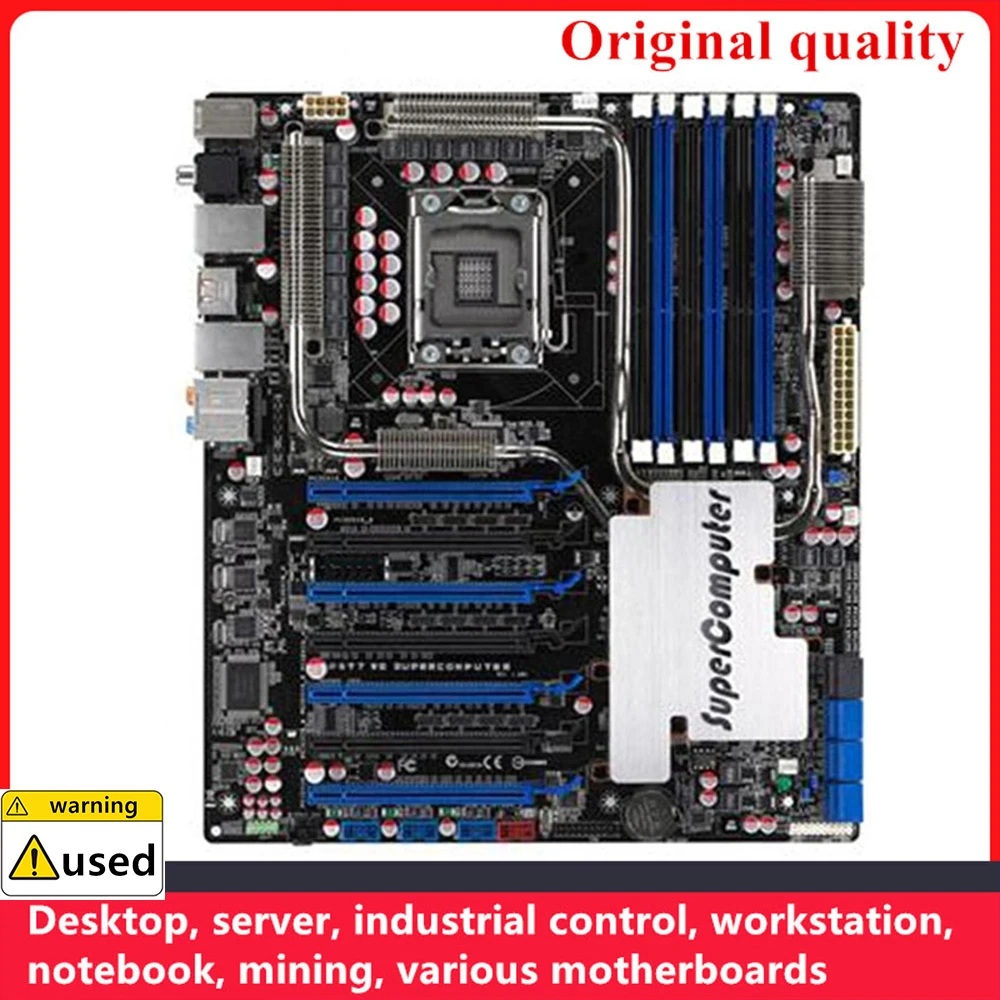 Motherboards Supercomputador para Desktop, Overclocking Mainboard, SATA III USB 3.0, LGA 1366, DDR3 ATX, Intel X58, P6T7 WS