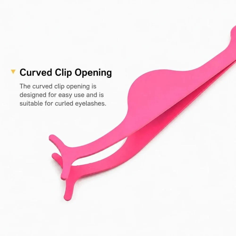 3/6Pcs Stainless Steel Slanted Tweezers Set Dual-head applicator Box Included Eyebrow Eyelash Brush Portable Pointed Tip