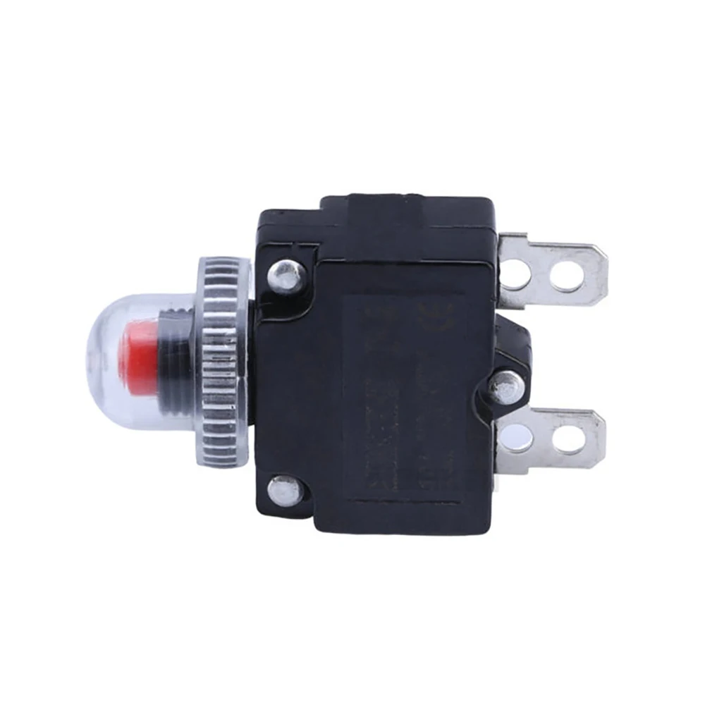 ABILKEEN Mini Thermal Overload Switch 2A/3A/4A/5A/6A/10A/15A/20A/25A/30A Circuit Overload Protector with Waterproof Cover