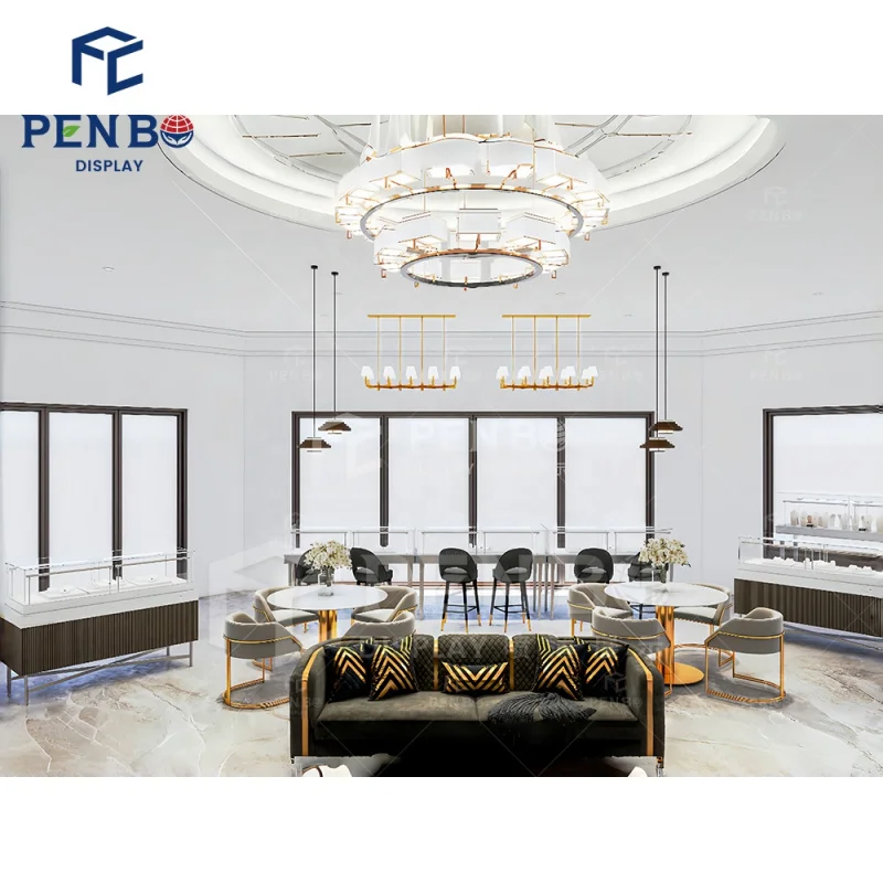 custom.High Quality Bulletproof Store House Jewelry Showroom Jewelry Shop Design Customized Display Counter Jewelry Sto