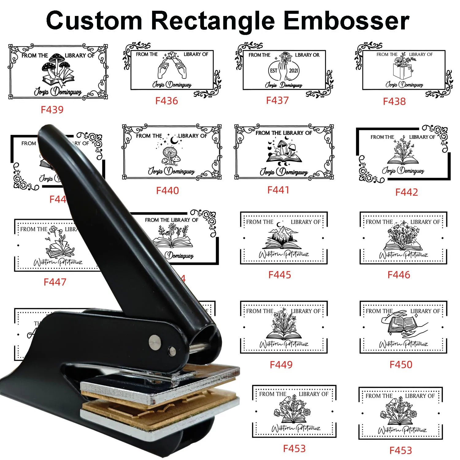 

Personalized Custom Address Embosser Seal Desk Handheld Wedding Invitation Seal Embosser Personalized Customized 2" x 1.18"