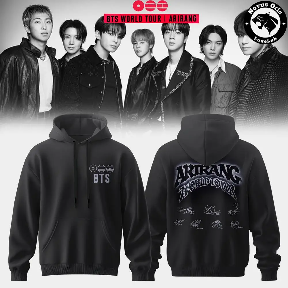 BTS World Tour 2026 WE ARE BACK Hoodie Men Women Front Back Print Hooded Pullover Sweatshirt Kpop Fans Casual Streetwear Tops