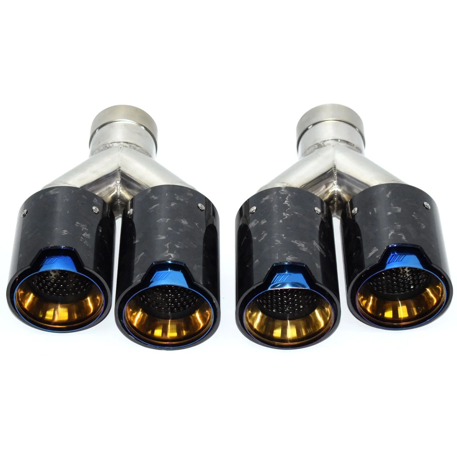 

Hot selling:Universal Car Exhaust Tip for High Quality SS304 Carbon Fiber M Performance 4 Outlet Muffler Exhaust