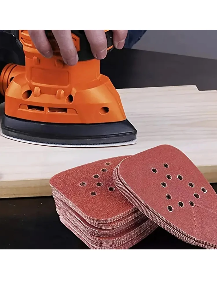Black And Deck Mouse Sander-schuurpads, gecategoriseerd schuurpapier van 60/80/120/180/240/320 korrel 12-gaats palmschuurpapier. - afbeelding 2