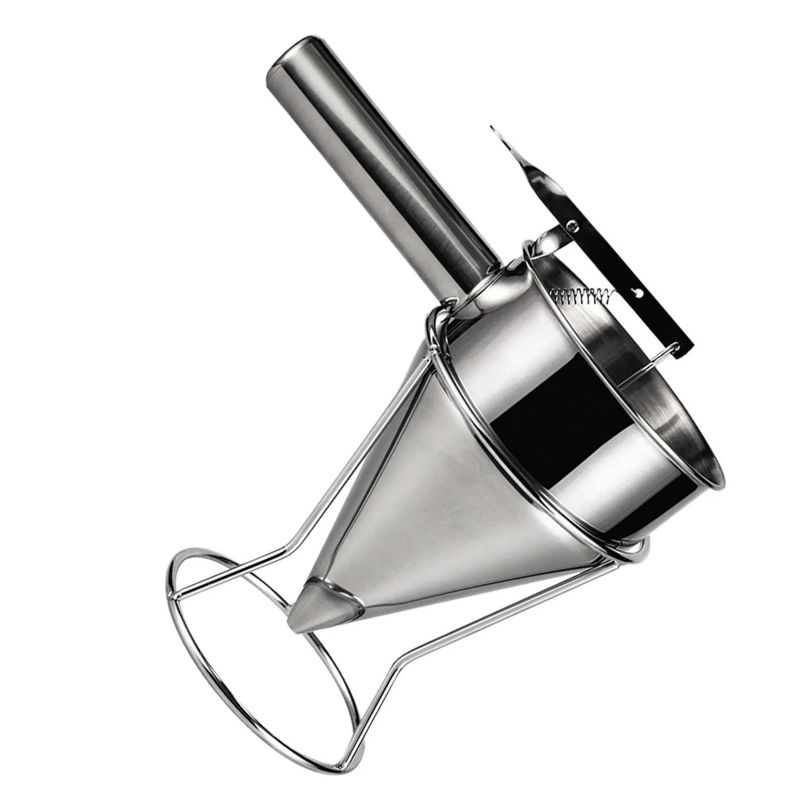 Octopus Ball Piston Funnel Silver Stainless Steel Kitchen Sushi DIY Baking Tools Dispenser for Pancakes Crepes Muffins