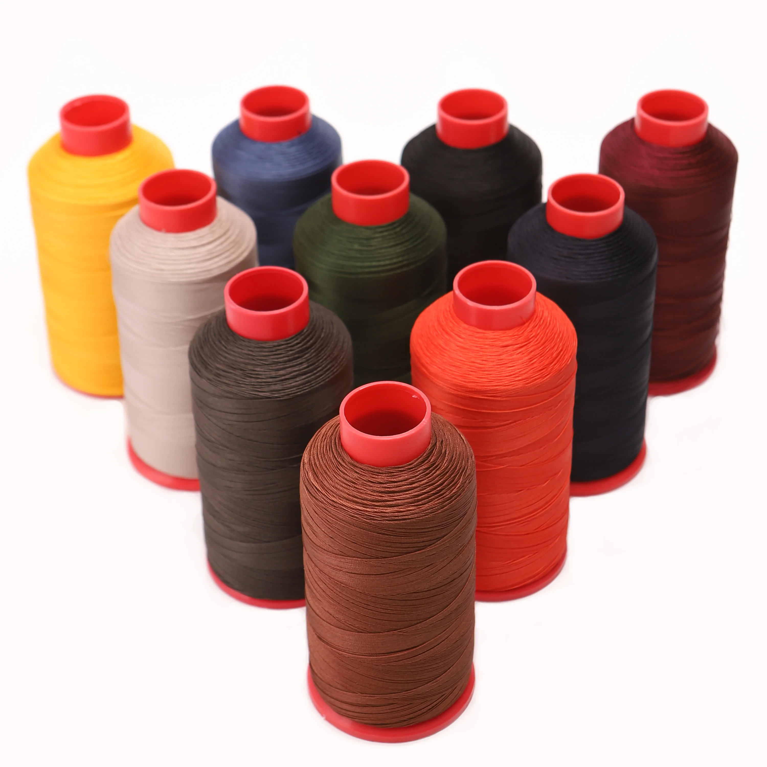 TEX 70 Nylon Bonded Thread 0.3MM Heavy Duty Breaking Strength Leather Upholstery Shoes Canvas Sewing Stitch 210D/3 1500 Meters