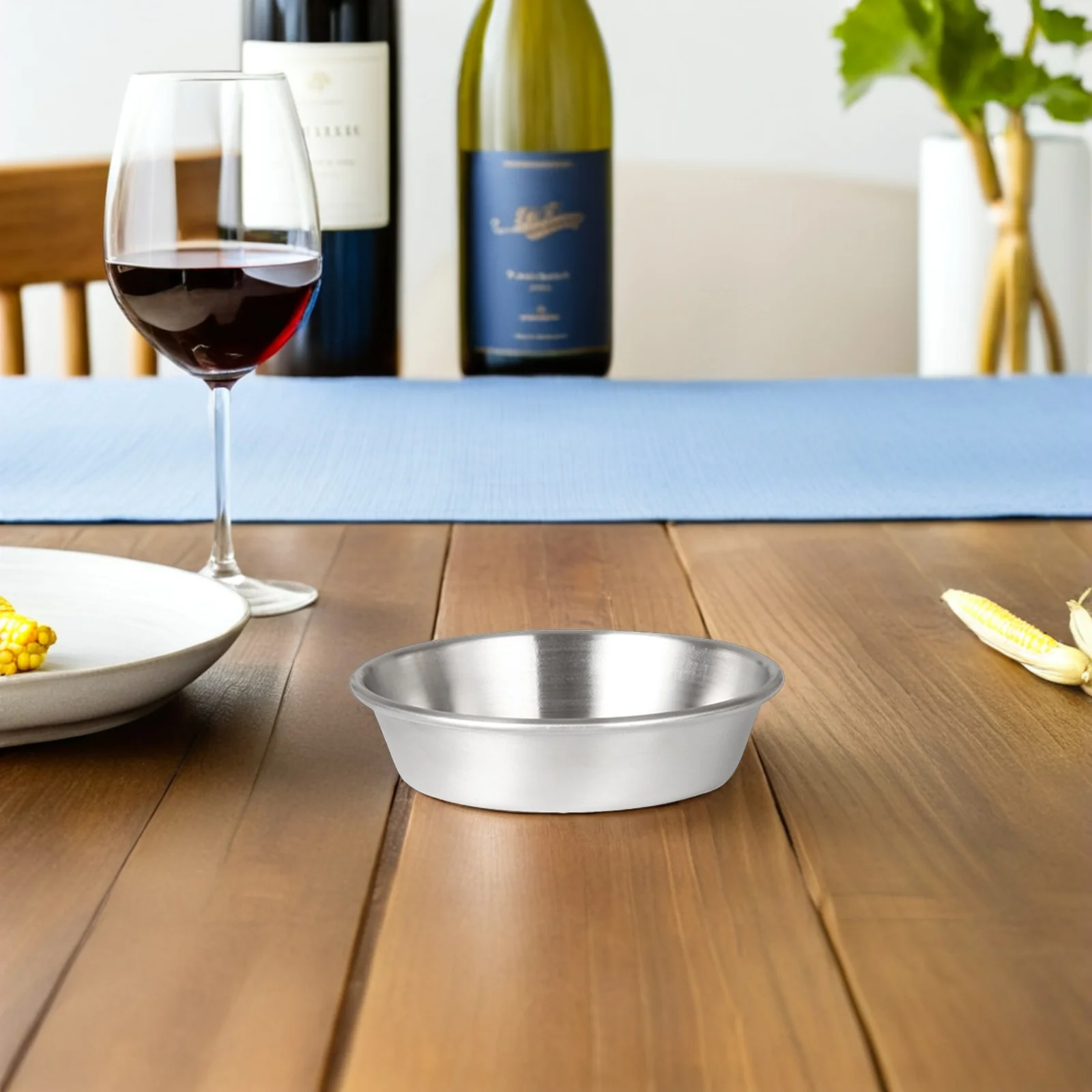 

Stackable Stainless Steel 4pcs Small Sauce Bowls Dipping Trays for Vinegar Soy Seasoning Dish Party Kitchen Use