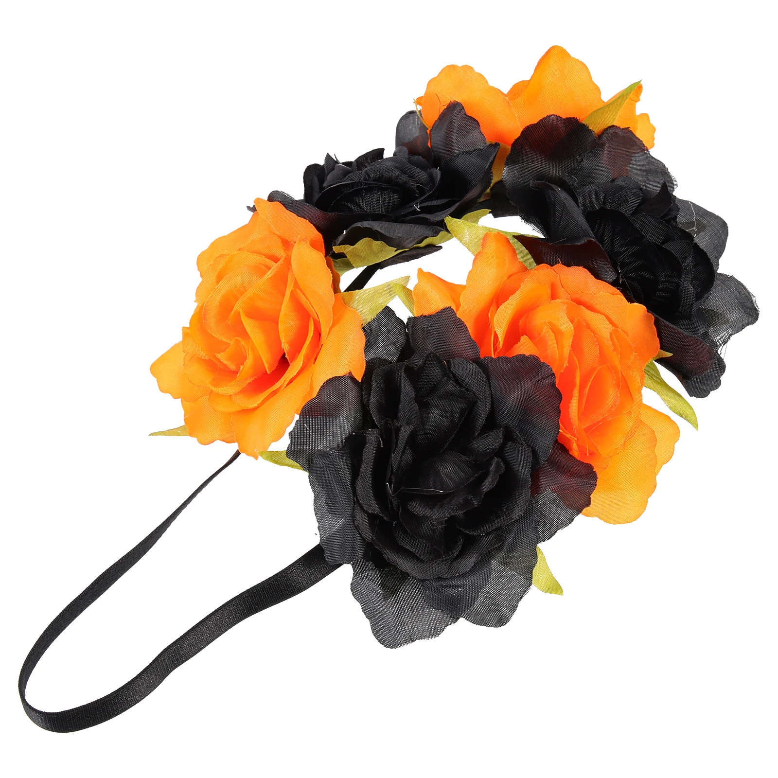 

Flower Headbands Headdress Wreath Tiara Artificial Flowers Pumpkin Fabric Party Costume Headdress Cosplay Photo Prop