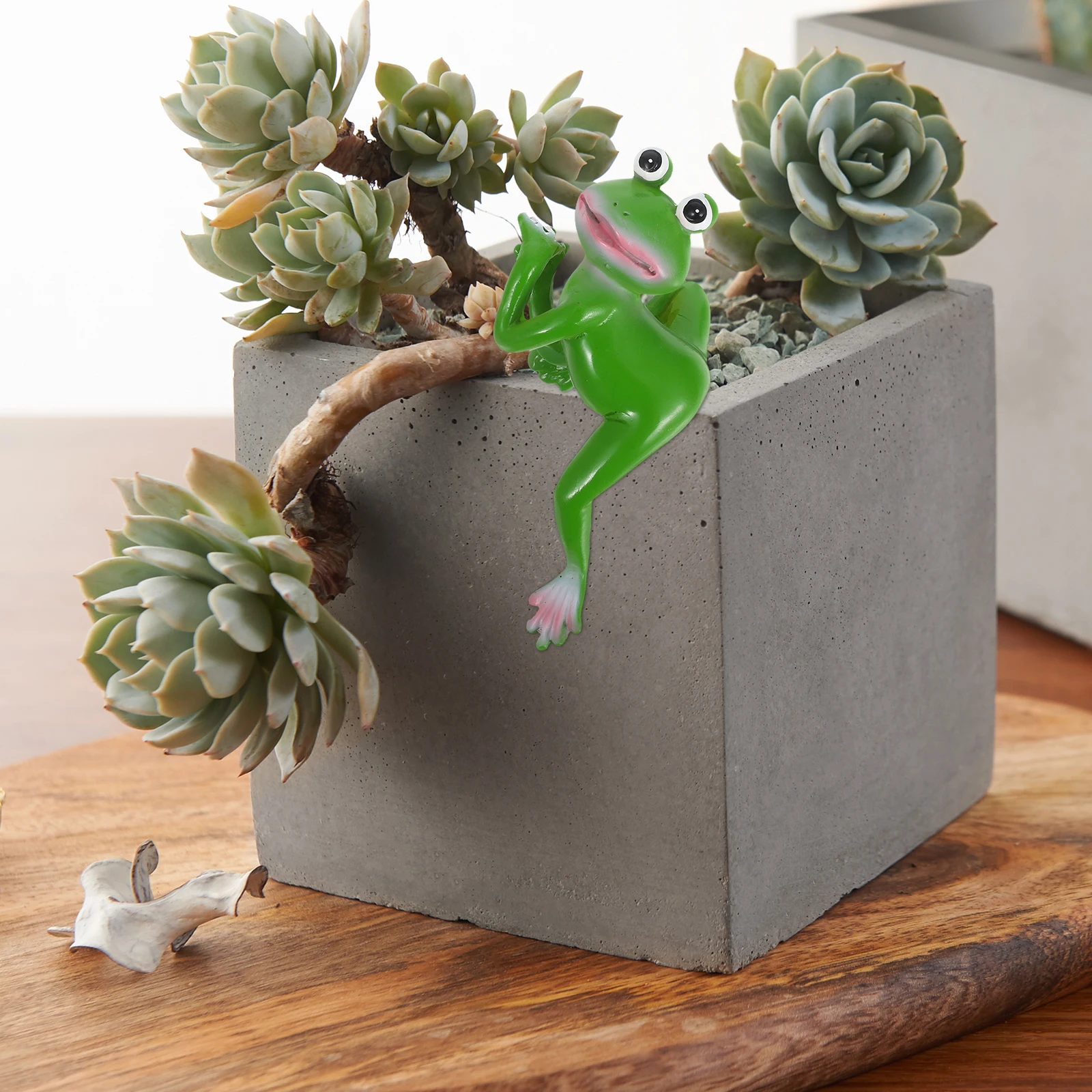 

Bonsai Decorative Ornaments Flower Pot Frog Statue Cartoon Cute Garden Figurine