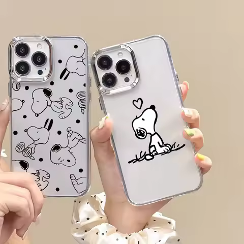 Snoopy Metal Lens Case For Samsung Galaxy A73 A72 A71 A51 A31 A50 A50S A30 A12 A13 A22 A21S A20S A11 A22 A03 Core A04 M15 M31