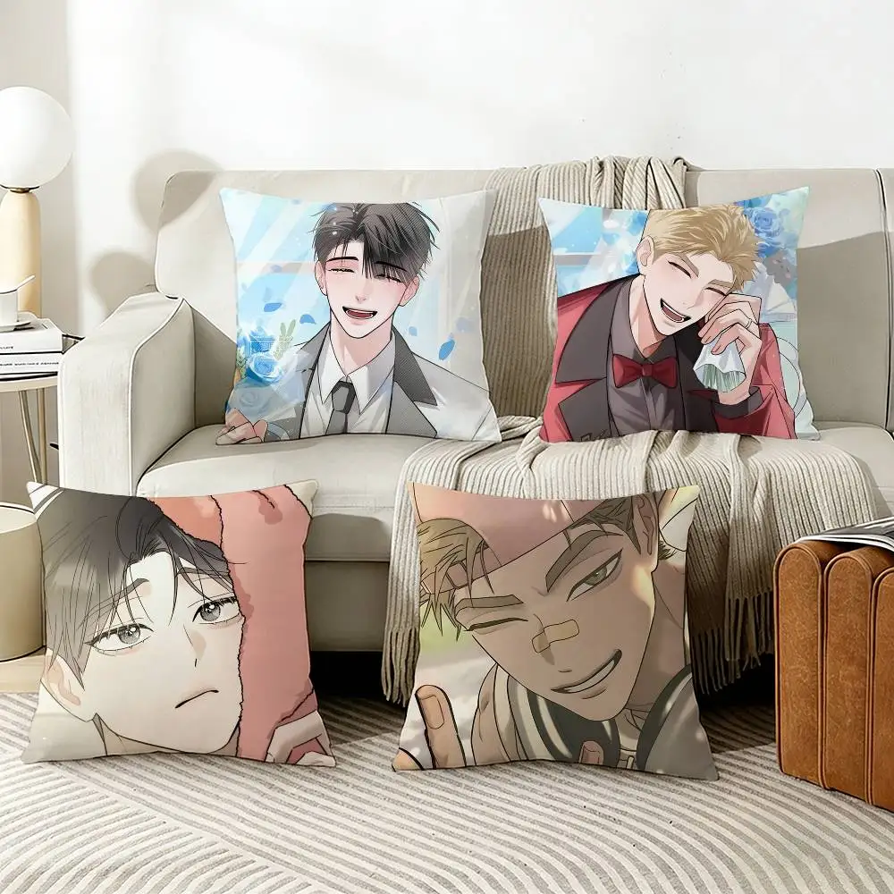 

M-Manhwa R-Red S-String Q-Quests Various Sizes Square Pillow Case For Car Home Bedchamber Decor