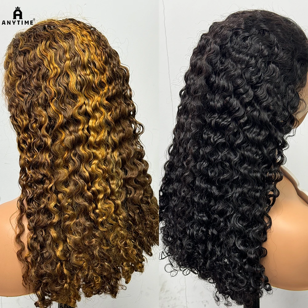 12A Double Drawn 250% Density 13x4 Lace Frontal Hair Wig Burmese Curl Human Hair Wigs Natural Color Curly Hair Wig Remy Hair Wig