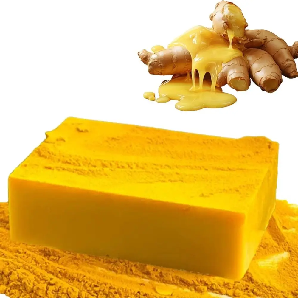 New Handmade Turmeric Brightening Soap Lemon Gentle Cleansing Turmeric Soap Moisturizing Turmeric Facial Soap Shower
