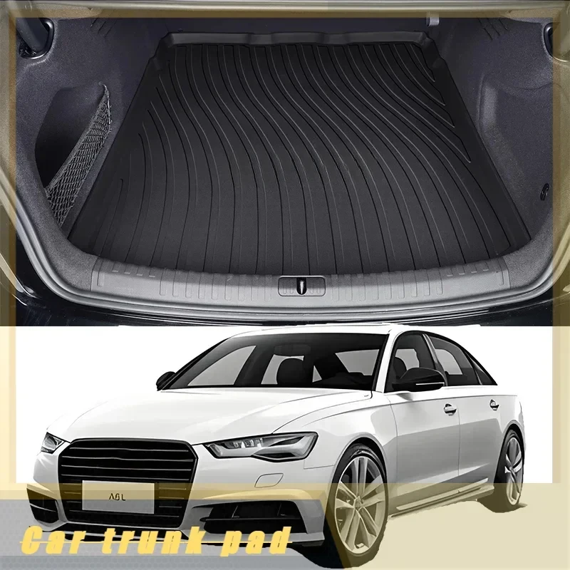 Car Auto Rear Boot Cargo Liner Tray Trunk Mat Carpet for Audi A6L 2009-2024 Cushion Pad Carpet Pad Anti-dirty Anti-water TPE