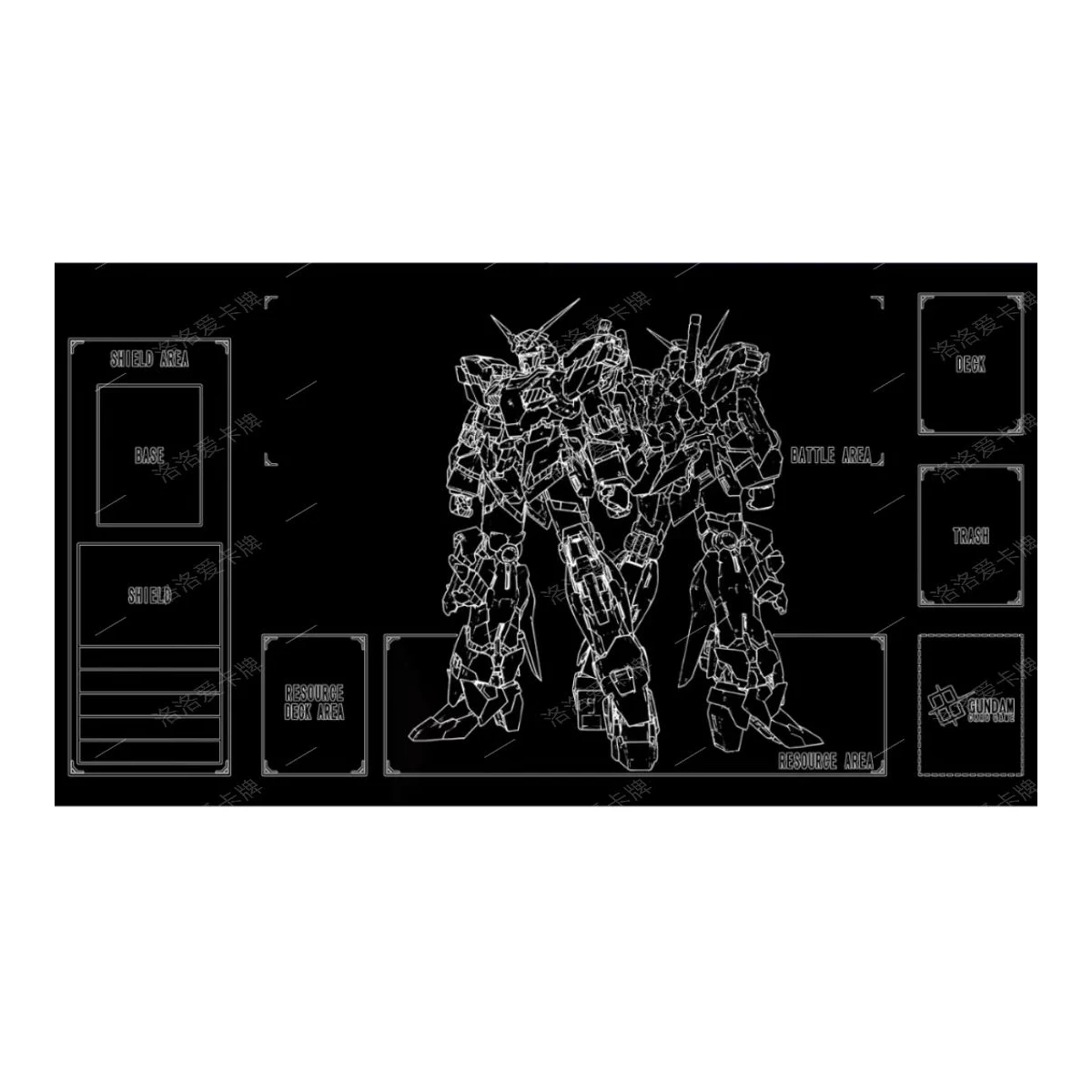 600X350X2Mm Diy Gundamed Tcg Card Battle Mat Cartoon Tcg Single Player Board Game Card Duel Plate Battle Mat Anime Cards Gift