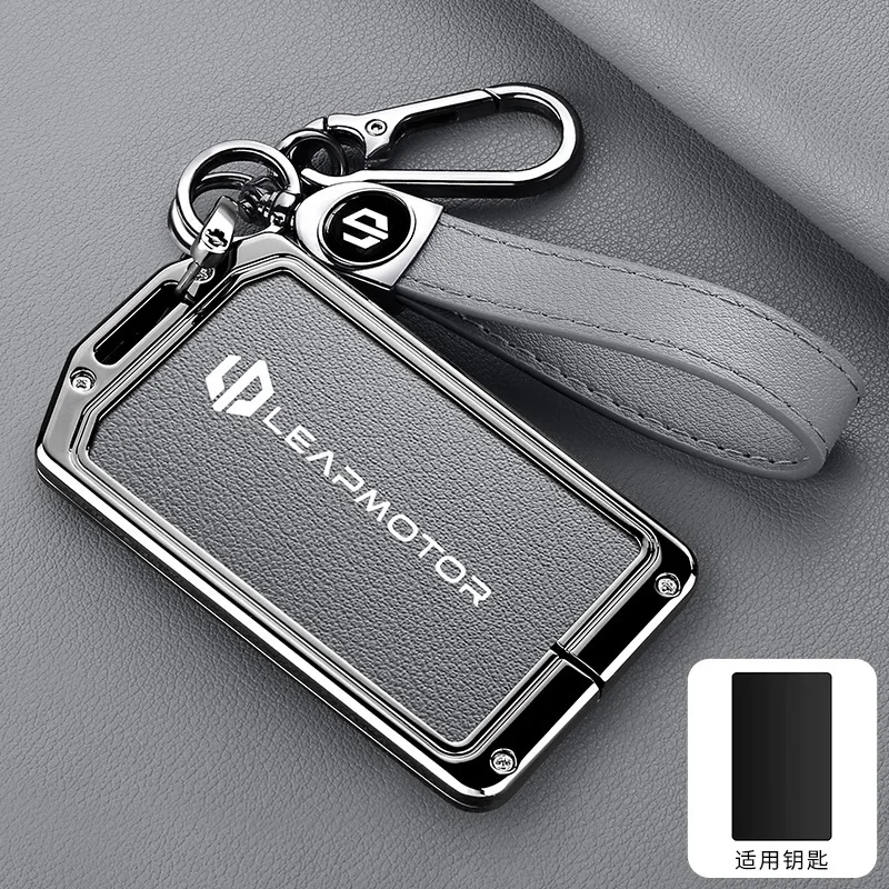 Auto Zink-legierung Leder NFC Karte Fernbedienung Schlüssel Abdeckung Fall Für Leapmotor C10 C11 C16 Schutz Halter Shell Auto Schlüsselbund Zubehör