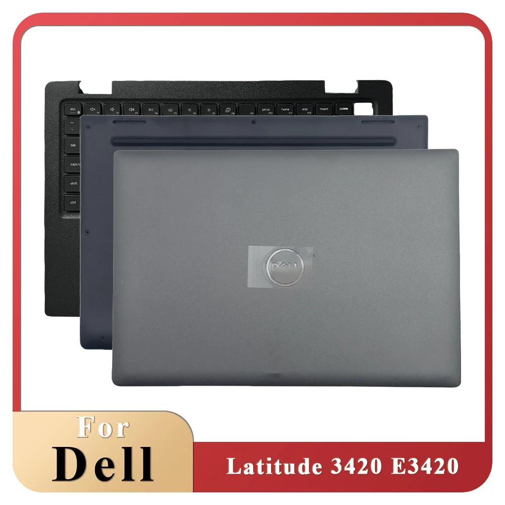 

New For Dell Latitude 3420 E3420 LCD Back Cover Upper Case Palmrest Backlit Keyboard Bottom Case 0KPK5R 03VX9G 04PX9K