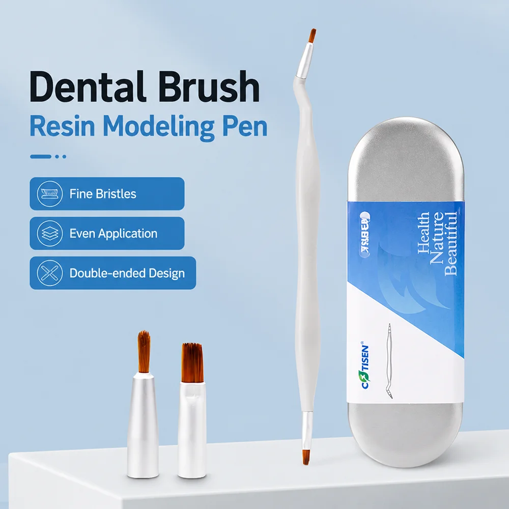 Cotisen Dental Composite Resin Modeling Pen Kit Cosmetic Dentistry Veneer Restore Shaping Brush Tips Sculpting Tools Dentist