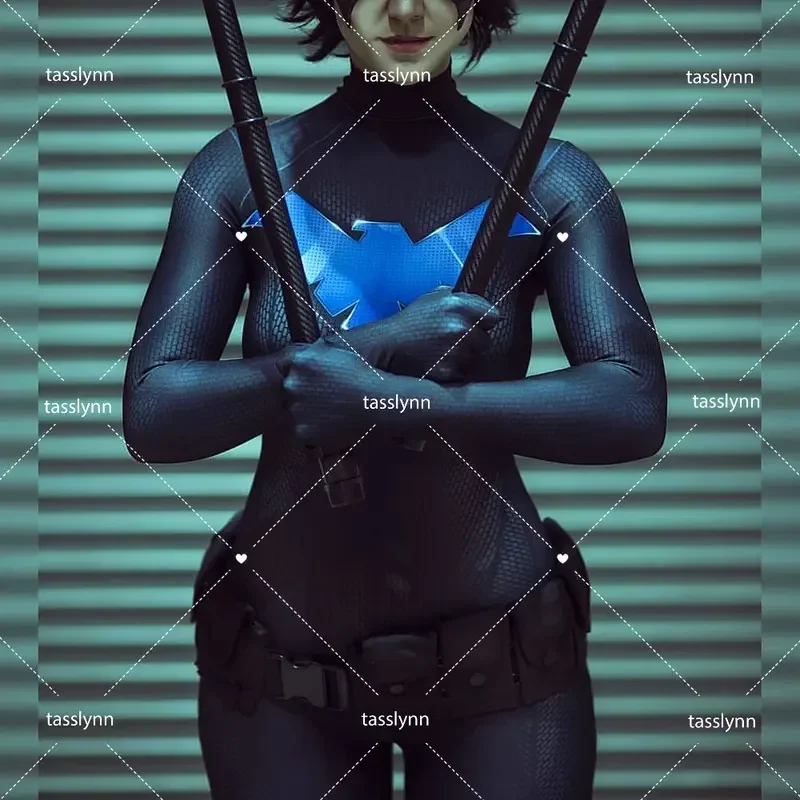 Night Wing Costume Cosplay Zentai Dick Grayson Robin Body 3D Stampato Adulti Tute intere Zentai Body