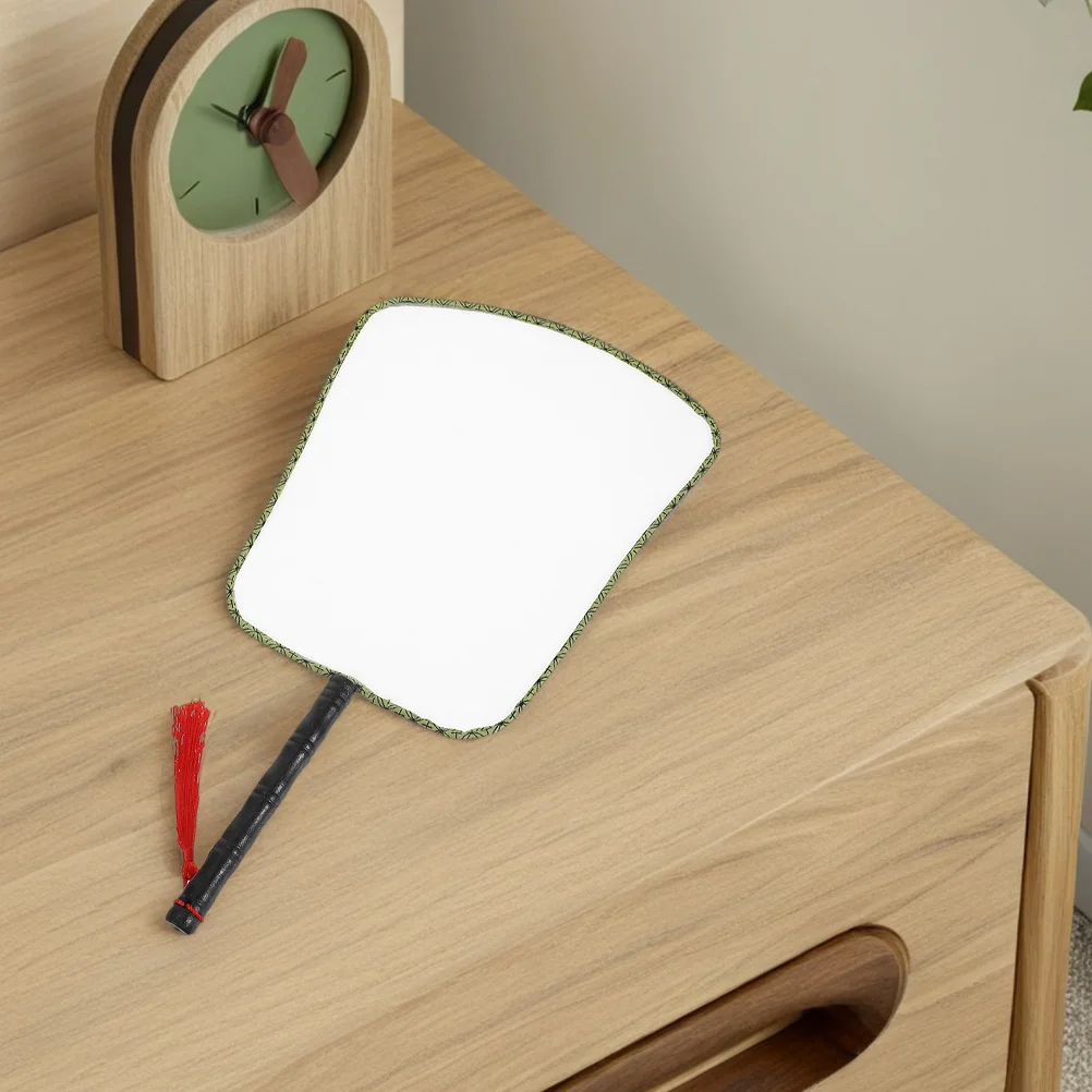 3 قطعة مراوح الحرير الأبيض فارغة الصينية مجداف اللوحة مراوح اليد DIY بها بنفسك الحرفية الخط الكتابة على الجدران حفلة الرقص