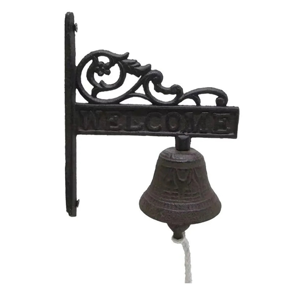 Vintage Garden Antique Doorbell, Vintage Large Cast Iron Wall Mounted Metal Doorbell,Suitable for Farmhouse Decoration,A