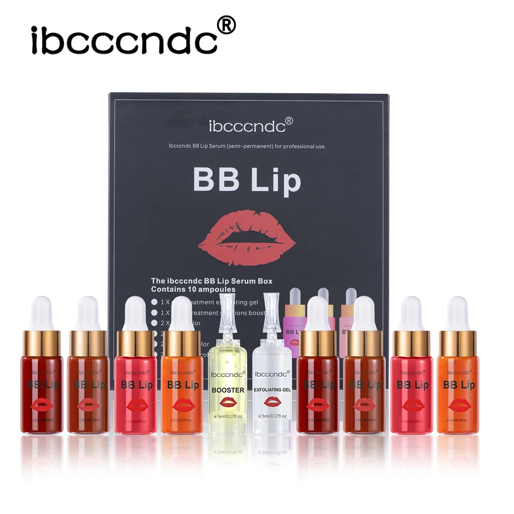 Nieuwe BB Lip Serum Kit Cream Semi-permanente lipmake-up Ampul Serum Essentie van schoonheidssalon voor hydratatie en stervend