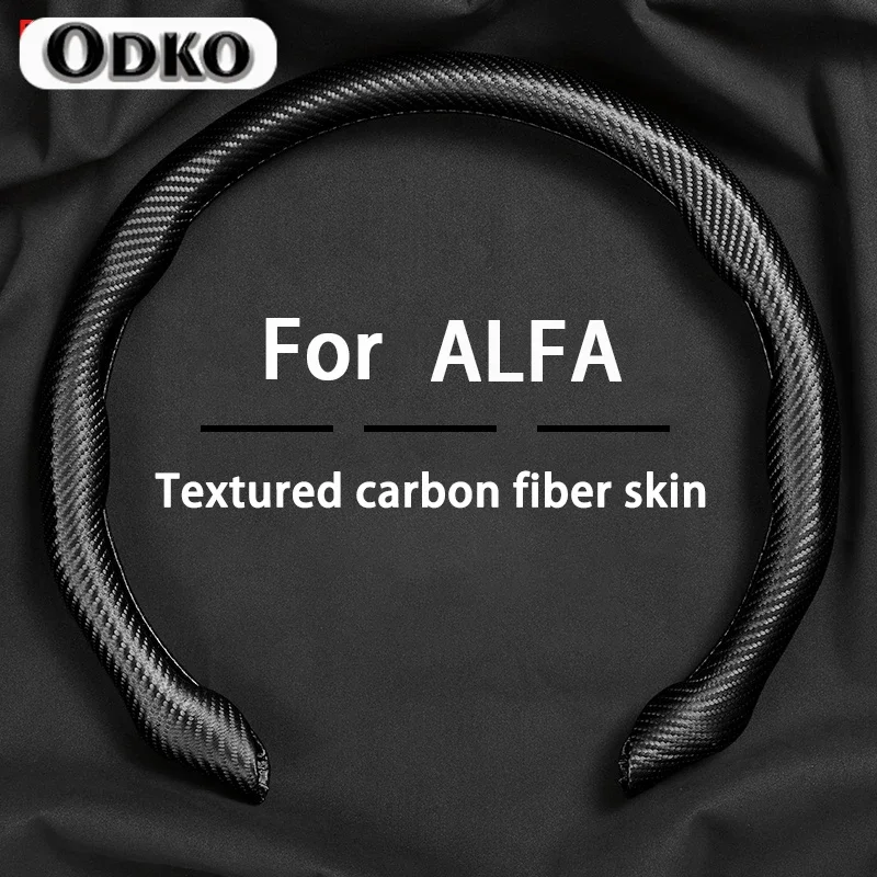 Car Suede Steering Wheel Cover  Sweat-absorbin For Alfa Romeo 156 159 Mito Giulia Stelvio Giulietta