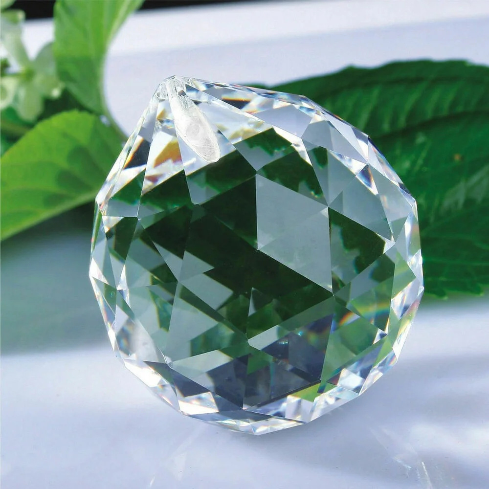 20mm Clear Transparent Glass Faceted Balls Cut-faceted Crystal Chandelier Ball For Home Hotel Lamp Decor