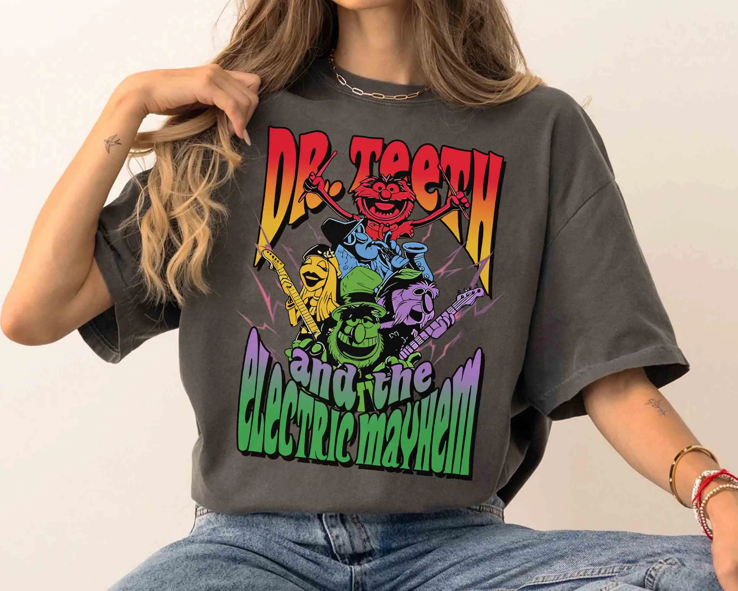 

Ретро футболка Doctor Teeth And The Electric Mayhem Rock Band Disney Muppets Show Tee