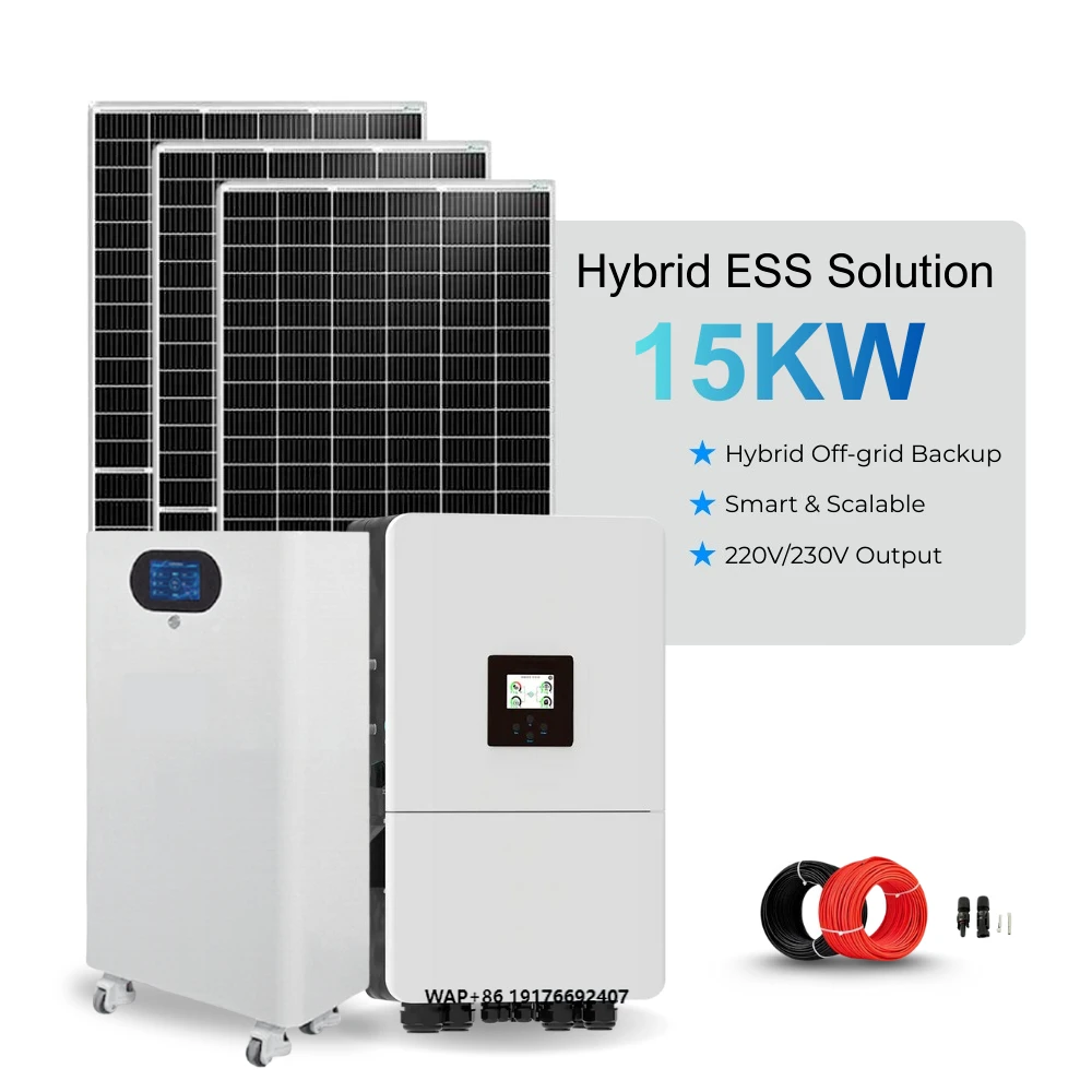 15kW Deye Solar Kit 15kW Hybrid Inverter 20kWh LifePO4 Battery All-in-One Solar Panels Kit Solar Energy System