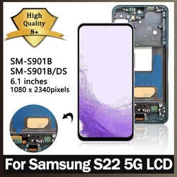 S22 S901 100%Test LCD For Samsung S22 5G S901U S901B incell LCD Touch Screen With Frame Digitizer Replacement Display