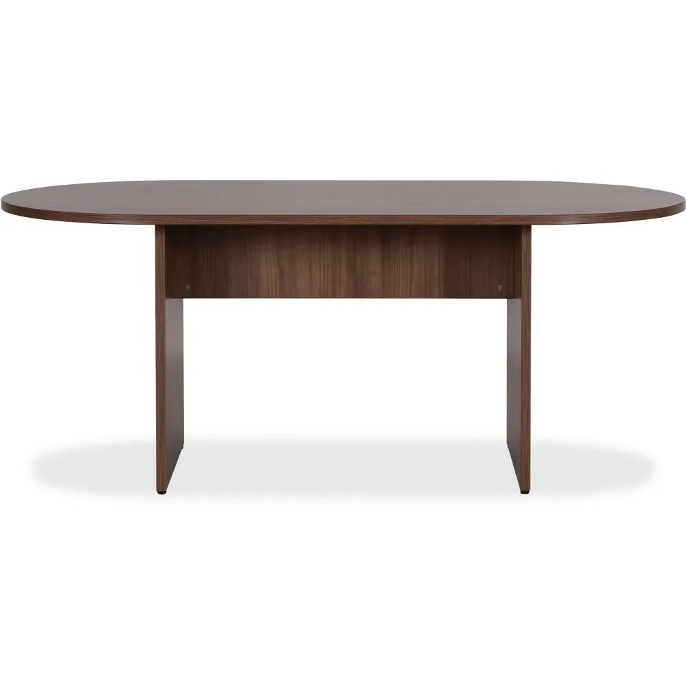 Walnut Laminate Oval Conference Table, Modern Office Executive Desk