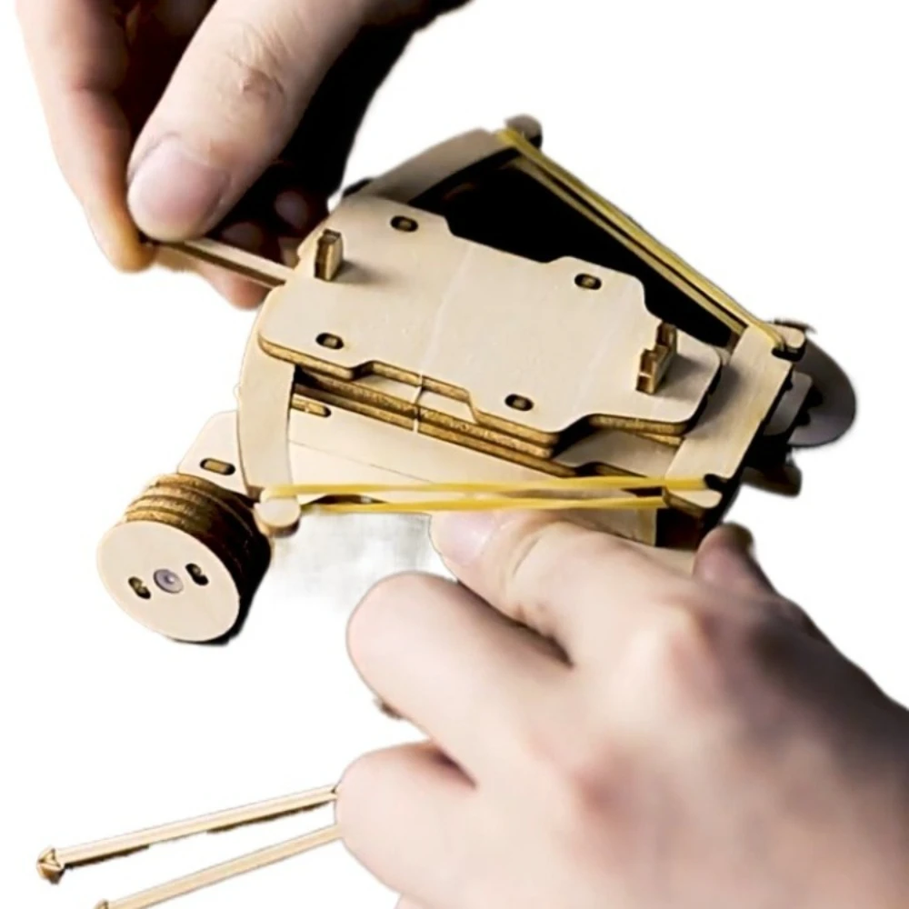 

Siege Crossbow Catapult Launcher 3D Wooden Puzzle Model Kit Ancient Wars Educational Toy for Adults