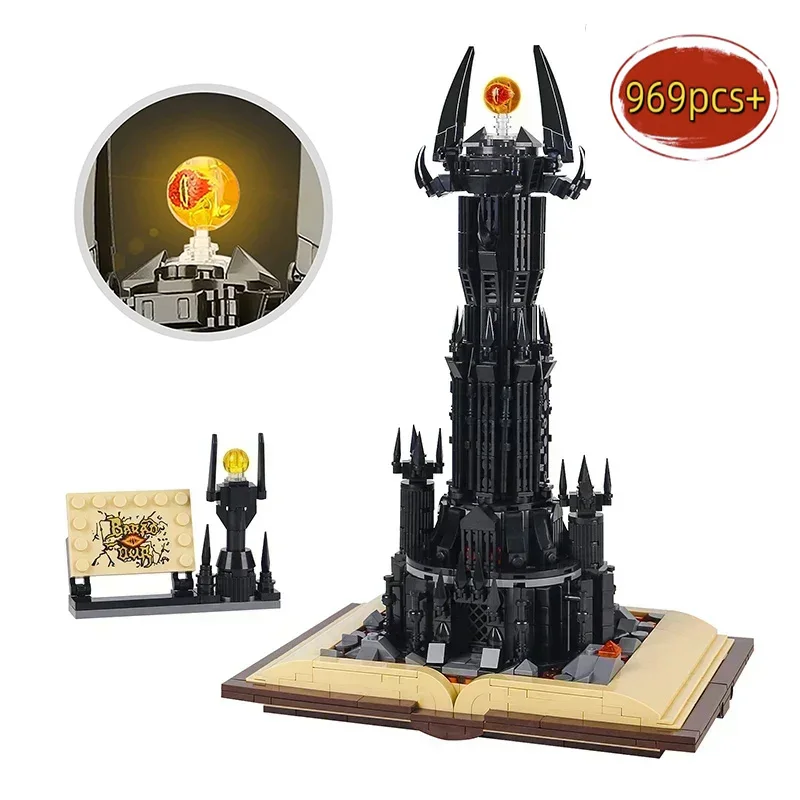

Creative Black Tower Magic Book Building Blocks Book Expert Ideas Bricks Dark Tower With Lights Assembly Boys Toy For Kids Gifts