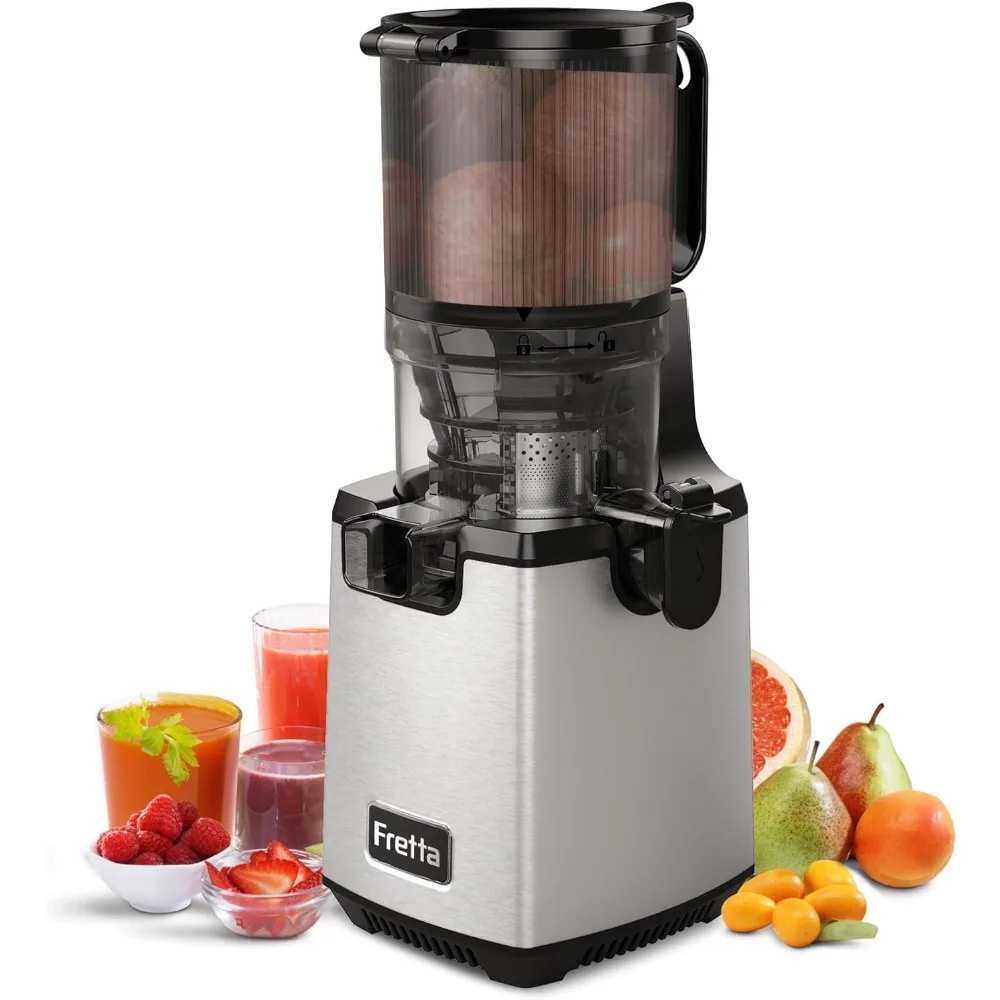 Fruits & Vegetable Easy Clean Self Feeding Juice Extractor,Tritan Material BPA Free 250W,Stainless Steel