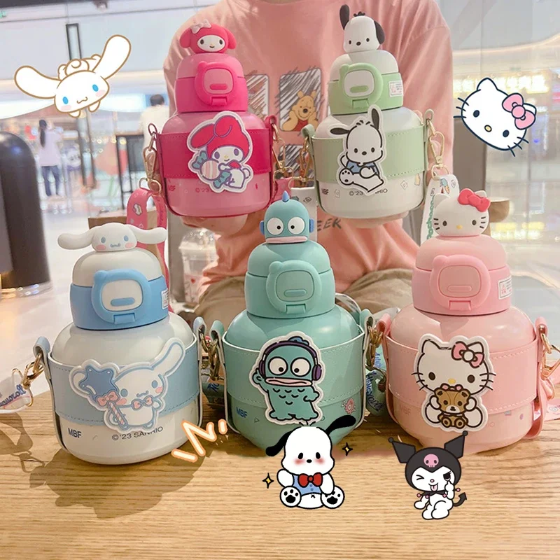 Sanrio children's thermos cup stainless steel kettle Pochacco mymelody HelloKitty HANYODON animation peripheral birthday gift