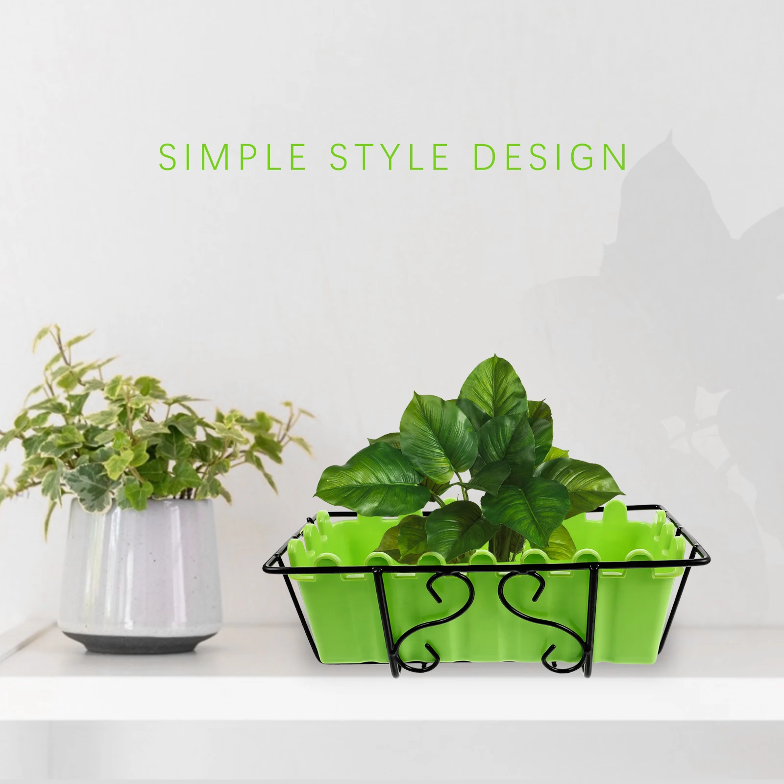 

1set 1Set Flowerpot Garden Balcony Plant Pot Hanging Rack Container Durable Hanging Type For Fence Balcony Garden Decor