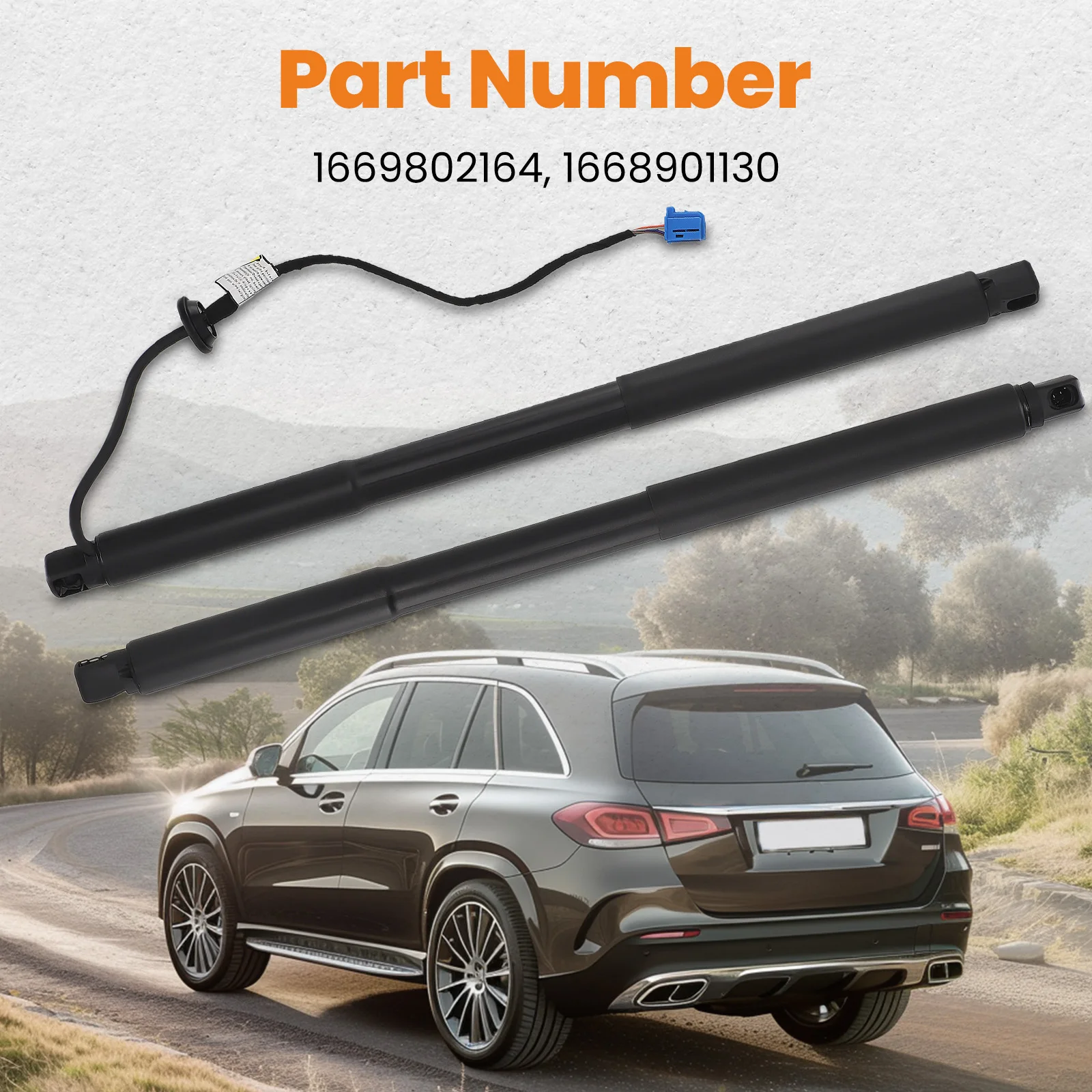 

Left&Right Tailgate Lift Support Strut for Mercedes-Benz GLE350 2016-2019 ML350 W166 13-14 1669801964 1669803664