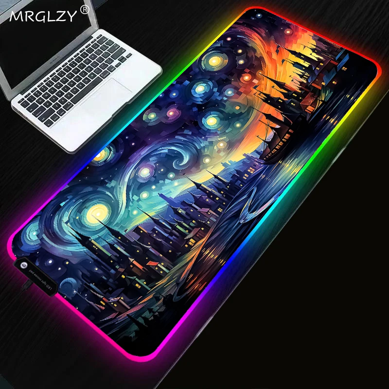 Dreamy Starry Sky Mousepad Gamer 900x400 Setup Gaming Mouse Ped Desk Setup Accessories Pad for Laptop Mouse Mat Desk Table