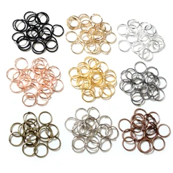200pcs/Lot 3/4/5/6/7/8/10/12mm Metal DIY Jewelry Findings Open Single Loops Jump Rings & Split Ring for jewelry making