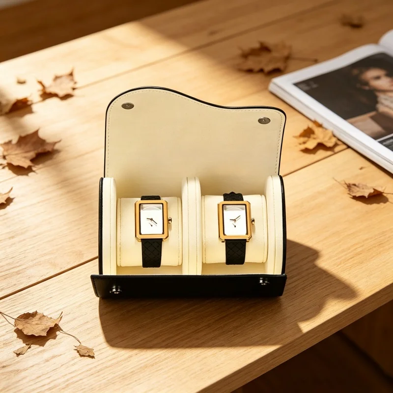 Oirlv Luxury Watch Bag Travel Watch Organizer Smartwatch Storage Case Birthday Gift Dual-Position Display Bag For Business Trips