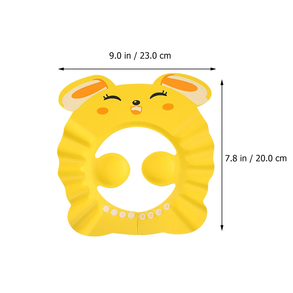 

Children Bathing Cap Baby Shampoo Hat Waterproof Shower EVA Infant Accessories Protect Eyes Adjustable Design Easy Clean